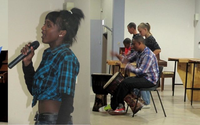 Jordan Linehan, Andrea Wildschu en die Marimba orkes